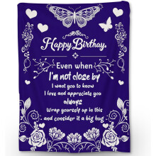 Couverture d'anniversaire douce et moelleuse en flanelle, 152 x 127 cm, motif roses