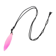 Luminous Pink Purple Resin Pendant Necklace
