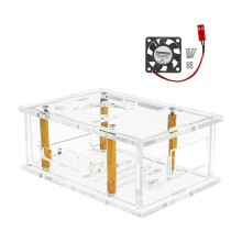 Acrylbehuizing voor 4 professionele-Met koelventilator