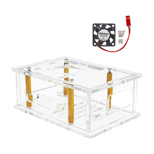 Acrylbehuizing voor 4 professionele-Met koelventilator