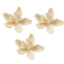 3 stuks kleurrijke kralen bloemversiering plastic kralen-Beige
