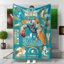 Couverture en flanelle pour supporter de football, 127 x 152 cm