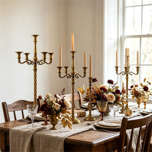 Candlestick Holders Cast Iron Taper Candle Holders-25W381 1