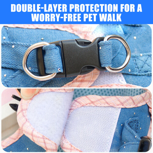 Dog Harness for Small Dogs No Pull Easy Walk Design with-L 1
