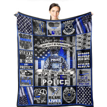 Couverture « Blue Lives Matter » 152 x 127 cm, cadeau « Thin Blue Line »