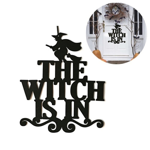 Winysin Διακοσμήσεις για το Halloween, πινακίδες πόρτας από μη υφασμένο ύφασμα, κρεμαστά
