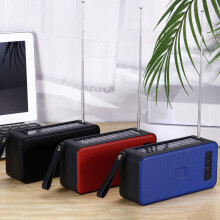 Jacenvly Solar-Bluetooth-Lautsprecher mit FM-Radio, USB/SD-Anschluss, Taschenlampe, tragbares Outdoor-Audiosystem – kompatibel mit externen Geräten