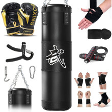 Sac de box pentru adulți, set de sac de box greu de 1,2 m cu mănuși de box de 350 g, MMA, karate, kickboxing, box, sală de acasă, arte marțiale