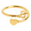Initial Heart Ring for Granddaughter - Adjustable Alloy Ring 1