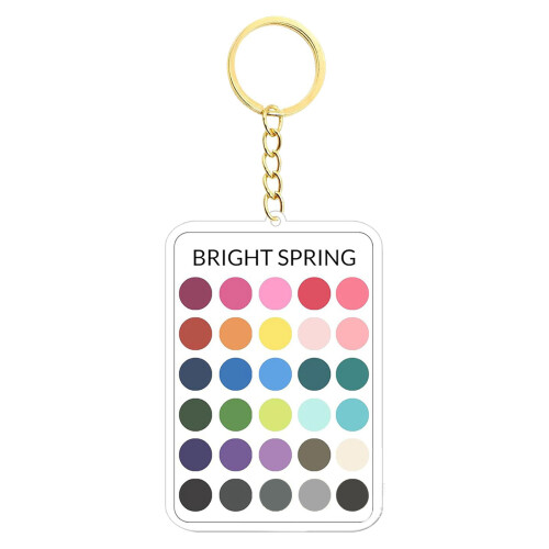 Creative Multicolor Key Ring Pendant Sturdy Acrylic Material-2