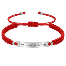 Cadeau unique de remise des diplômes de bracelet de corde-Rouge