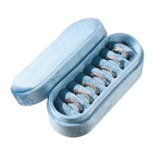 Anspruchsvolle Schmuck-Organizer-Box mit samtiger- g81
