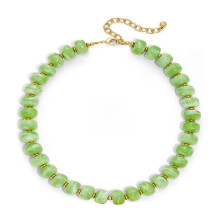 Elegant Colorful Beaded Strand Necklace-Render yellow green