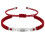 Elastisches Nylonarmband mit Edelstahlanhänger, perfekt-Burgund 1