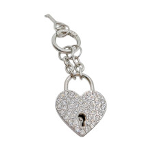 Porte-clés en forme de cœur d'amour, joli bijou, pour un-Argent