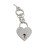 Trendy Rhinestones Heart Lock Key Holder With Quick-Silver 1