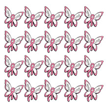 Broche papillon en ruban rose en alliage de Zinc, bijoux de-20