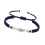 Elastic Bracelet Engravable Handchain Jewelry-Navy Blue 1