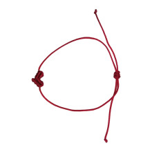 Unique Heart Knot Bracelet Handcraft With Heart Design Soft-Red