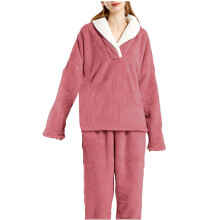 Naisten fleecehupullinen pyjama-setti, 2 osaa