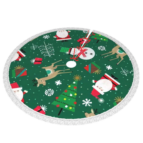 Saia para árvore de Natal rústica, decoração de inverno, 91 cm (36 polegadas) 1