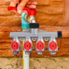 Zinc Alloy Garden Tap Splitter 4-Way