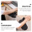 Reposamuñecas para teclado, extensor de brazo, plástico negro. 3