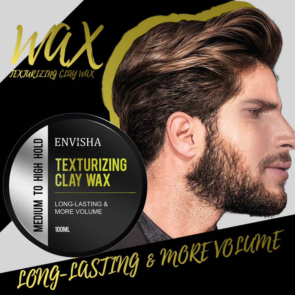 Independent Brand Envisha Hair Care Styling Clay Mud Matte Finished Men High Strong Hold Wax Natural Fluffy Long Lasting Stereotype Beauty Health