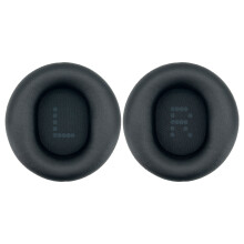 Couvre-oreilles en cuir protéiné et éponge, coussinets-Noir
