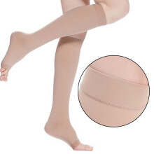 Compression Stockings Knee High 18-21 mmHg Open Toe S-XL