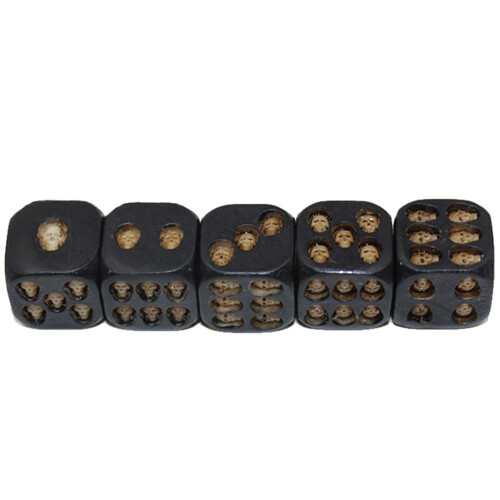 Halloween Party Dice 5 Skull Cubes