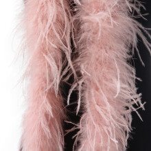 Stylish Ostriches Plumage Neck Wrap For Outfits-leather pink