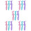 15Pcs Multifunctional Silicone Eyeliner Lipstick Mascara Aids 7