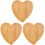 3Pcs Khaki Snack and Fruit Tray Heart Shape 1