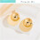 Gold Drop Earrings Round Hammered Disc Dangle 6
