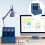 Blue Plastic Document Sorting Shelf Office Storage Holder 4