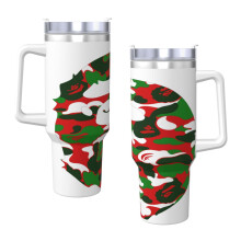 Bape40oz H2.0Vákuovo izolovaný pohár z nehrdzavejúcej ocele s viečkom a slamkou na vodu, ľadový čaj alebo kávu, smoothie