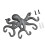 Decoratieve metalen octopussen haak functionele-ijzerkleur 1