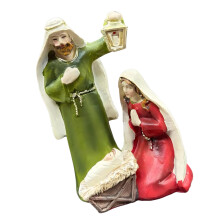 Religieuze Hars Heilige Familie Miniatuur Beeldje