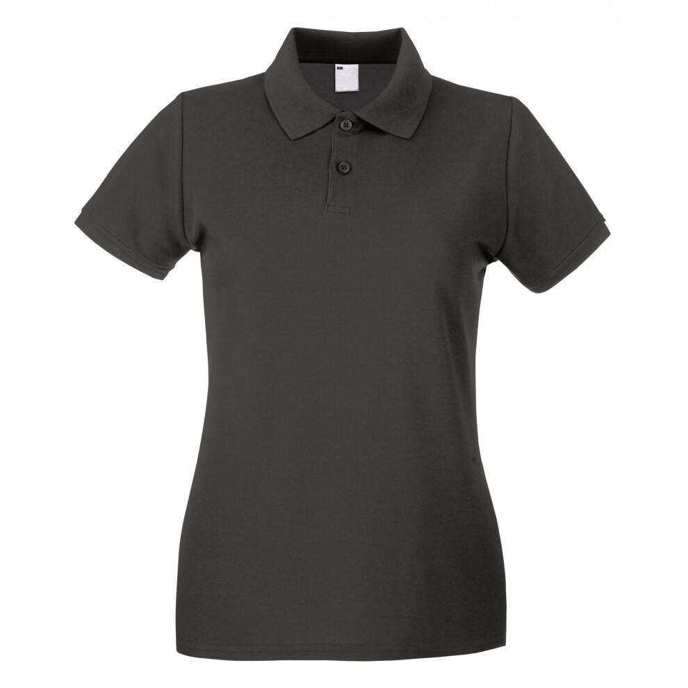 Fruit Of The Loom (Small, Graphite) Womens/Ladies Lady Fit Short-Sleeved Polo Shirt Multicoloured