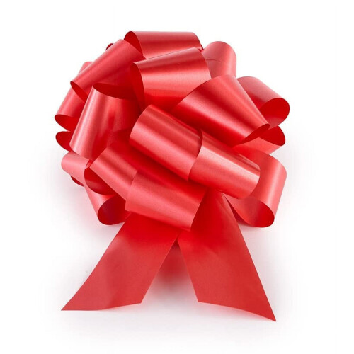 Holiday red ribbon bow oversized 9 inch 2