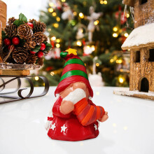Mini-Weihnachtsornamente aus Kunstharz, Miniatur-Weihnachtsmannfiguren, Tortenaufsätze für die Weihnachtsfeier zu Hause