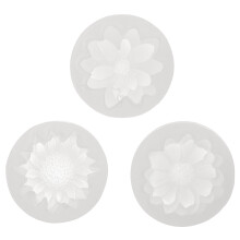 Lot de 3 moules en silicone pour la création de bijoux en résine époxy et fleurs à faire soi-même. Accessoires de moulage pour loisirs créatifs.