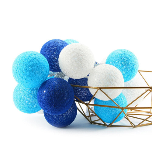 LEEYNEER cotton ball string lights 3 meters 20 bulbs