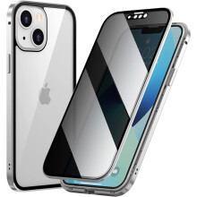 iPhone14Plus magnetisk glascover med kamera og anti-kiggeri