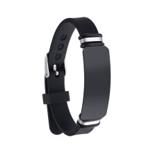 Vielseitiges, gravierbares Armband mit weichem-Schwarz