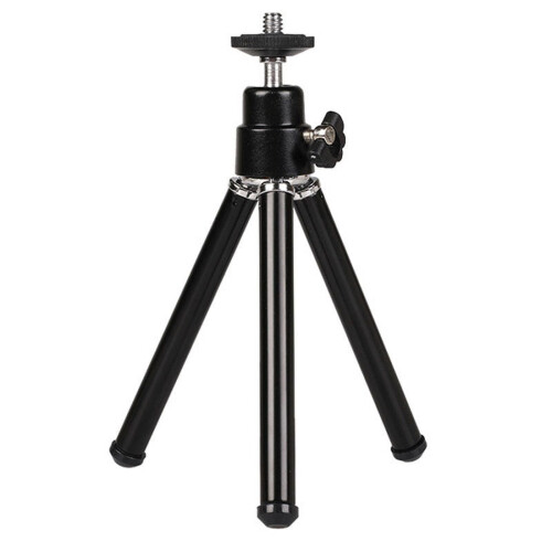 Mini portable tripod aluminum alloy adjustable black