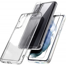 Cás turraingdhíonach3in1le haghaidh comhoiriúnach le Samsung S23 / S23Plus Trédhearcach comhoiriúnach le Samsung S23Plus