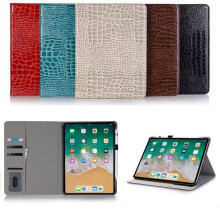 Funda tipo cartera compatible con iPad Pro de 11" (2018) - Estampado de cocodrilo, 5 colores: rojo