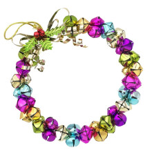 Gymnture kerstkrans van metaal met belletjes, kerstslinger, deurdecoratie 10.8